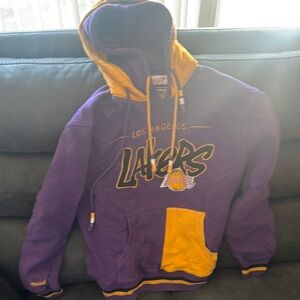 Mitchell & Ness Purple and Gold Lakers Sweater